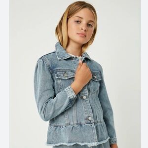 Peplum ruffle Denim Jacket